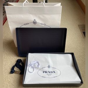 Authentic Prada gift box and bag